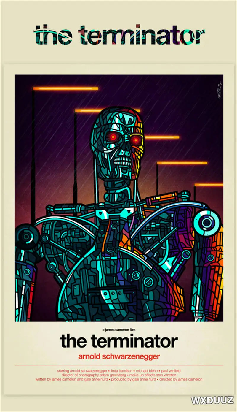 80s Movie TV The Terminator Home Decor Nursery Kids Room Poster Wall Art Bar Cafe Interior Art Decor Posters Canvas Painting