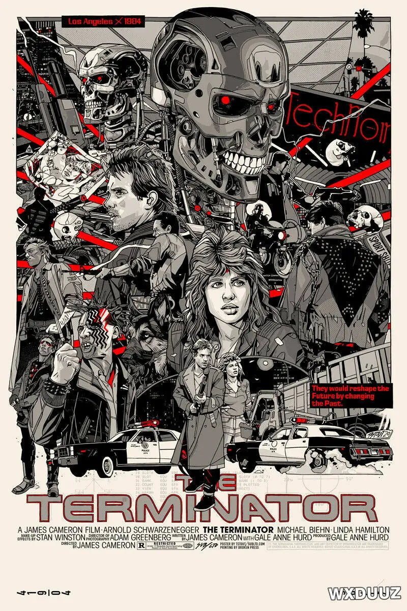 80s Movie TV The Terminator Home Decor Nursery Kids Room Poster Wall Art Bar Cafe Interior Art Decor Posters Canvas Painting