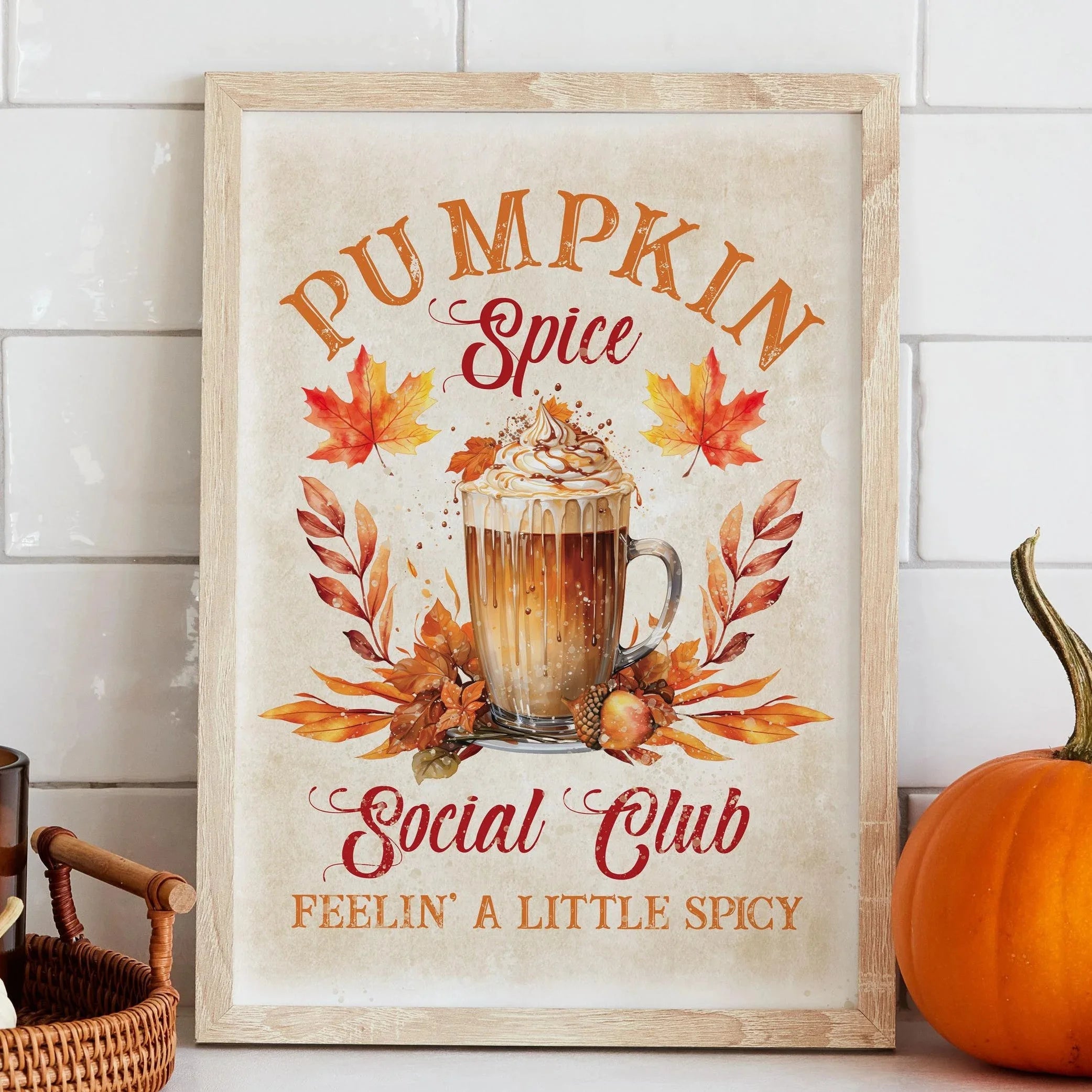 1pc Pumpkin Spice poster, Autumn poster, autumn decoration, Pumpkin, Autumn, Farm Fresh Pumpkins, autumn decoration poster,