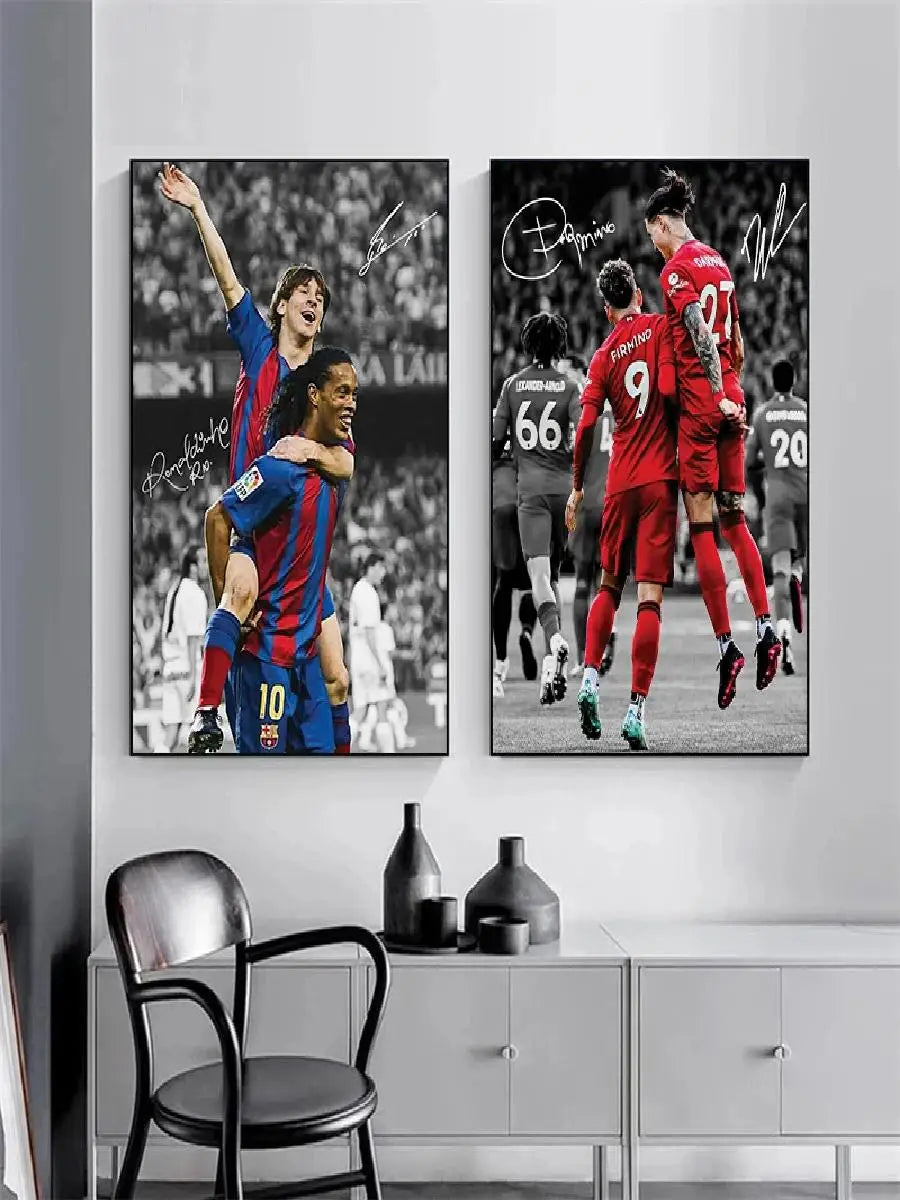 Soccer Star Posters Canvas Print Wall Art for Living Room Home Decor Gifts