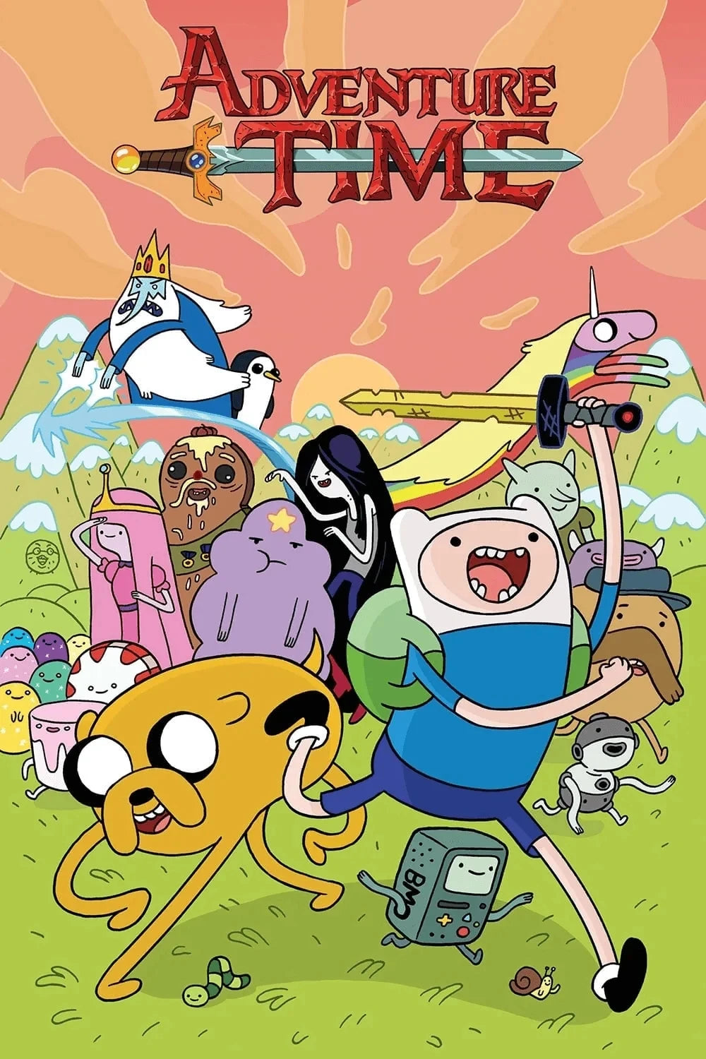 Cartoon Adventure Time Classic Movie Posters Print Canvas Painting Fancy Wall Art Picture for Living Room Bar Home Decor Mural