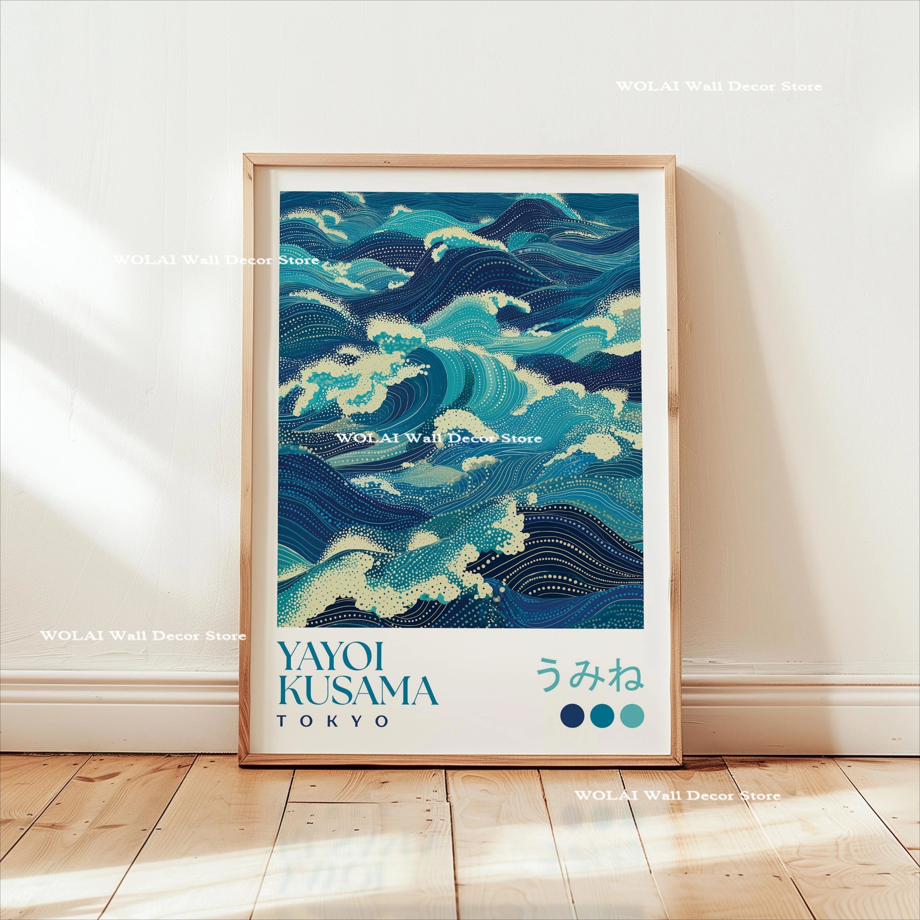 Yayoi Kusama Koi Fish Jellyfish Animal Canvas Prints Japanese Hokusai Giant Wave Wall Art Posters for Living Room Home Decor