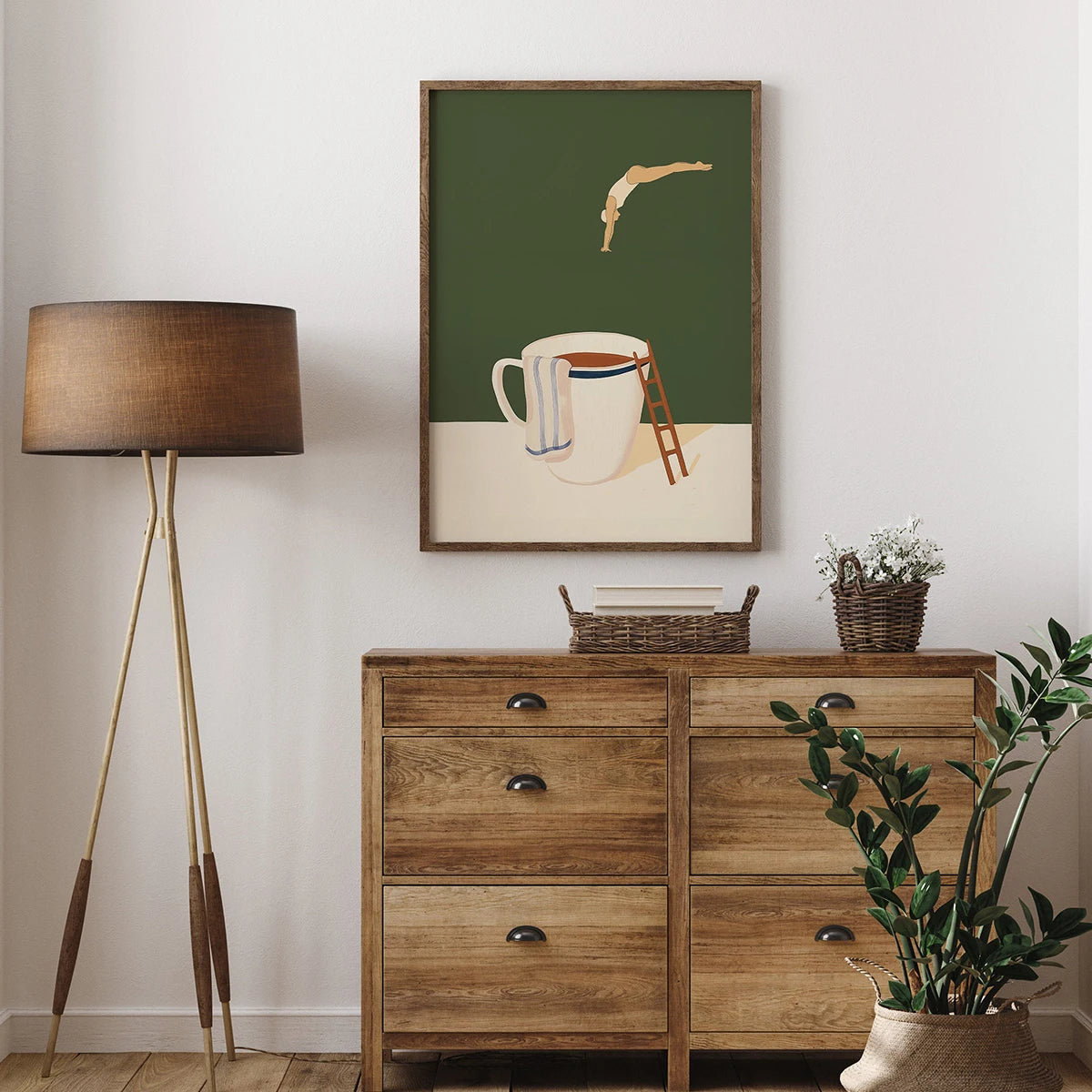 Abstract coffee wall canvas printing good morning coffee wall art poster for modern living room bedroom kitchen and home decor