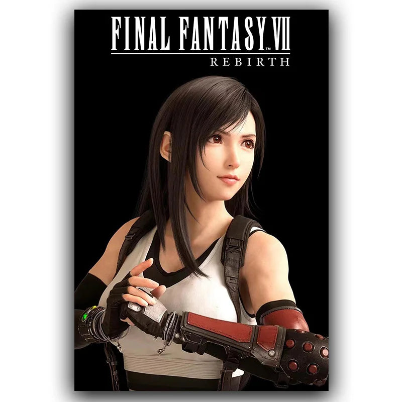 F-Final Fantasy Poster T-Tafa Cloud Sephiroth Game Anime Poster Canvas Wall Painting Home Living Room Game Room Garage Wall Art