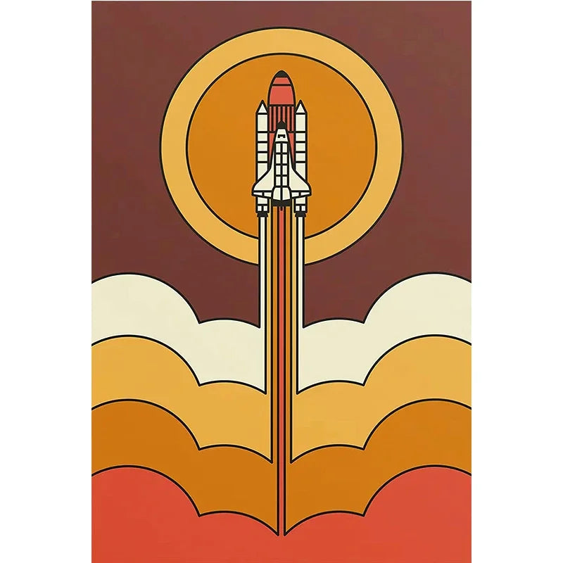 Minimalist Iconic Aviation Supersonic 2.04 Jet Contemporary Poster and Prints Canvas Painting Wall Art Pictures Home Decor