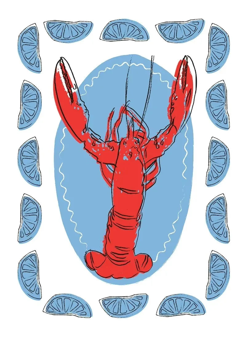 Colorful Sardine Lobster Crab Fish Ocean Animal Poster Canvas Painting Vintage Wall Art For Kitchen Living Room Home Decoration