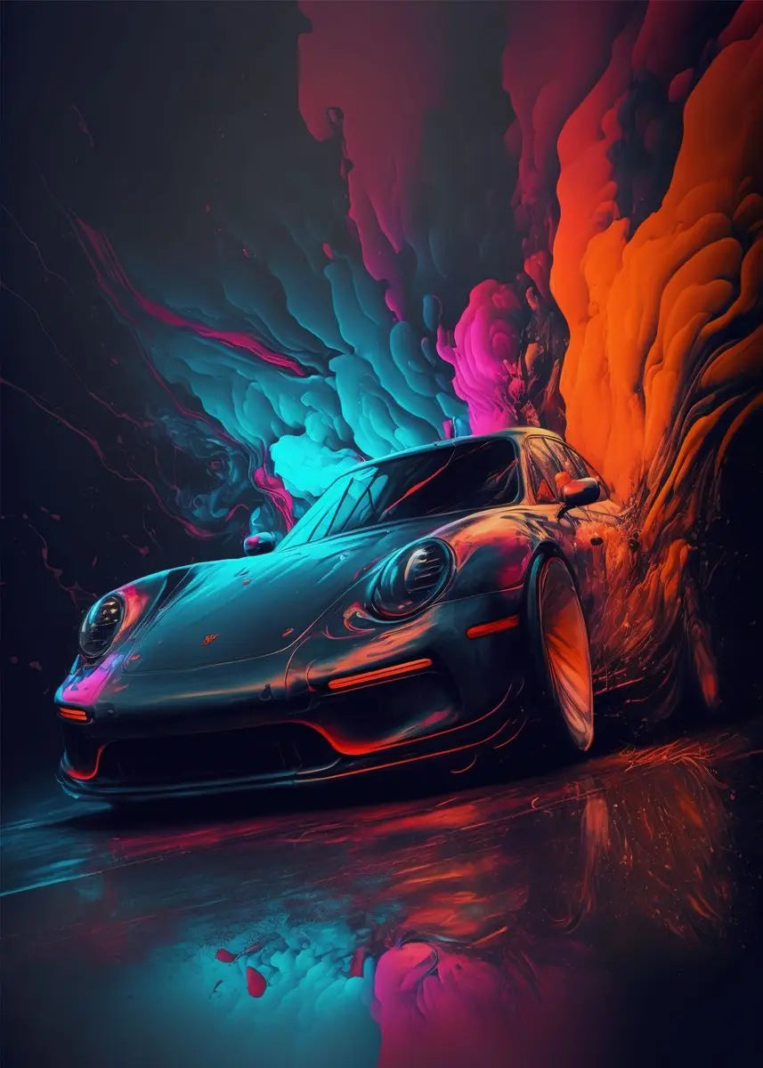 Classic Colorful Modern Futuristic Cars Canvas Panting Cool Supercar Posters and Prints Wall Art for Living Room Boys Home Decor