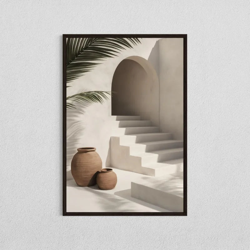 1pc Frameless Minimalist Natural Plant Olive Tree Pottery Poster Mediterranean Still Life Canvas Painting Country Room Decor