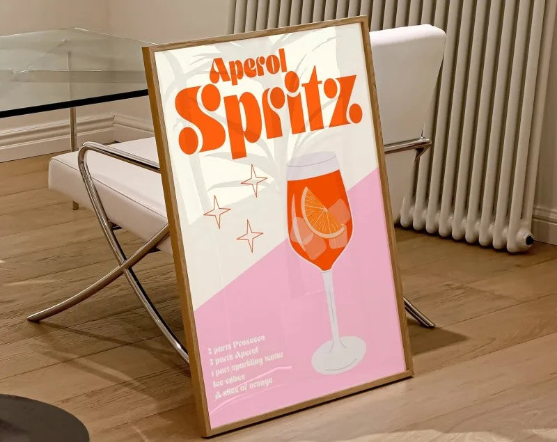 Sangria Drink Negroni Canvas Painting Club Bar Shop Home Decoration Cartoon Fruit Juice Mojito Aperol Spritz Posters and Prints