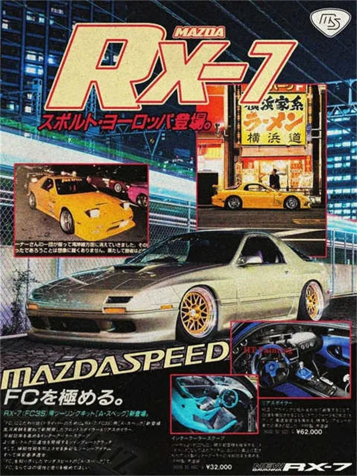 80S Retro Japanese Cars GTR JDM Racing Magazine Cover Pictures for Room Living Canvas Painting Print Art Home Wall Decor Posters