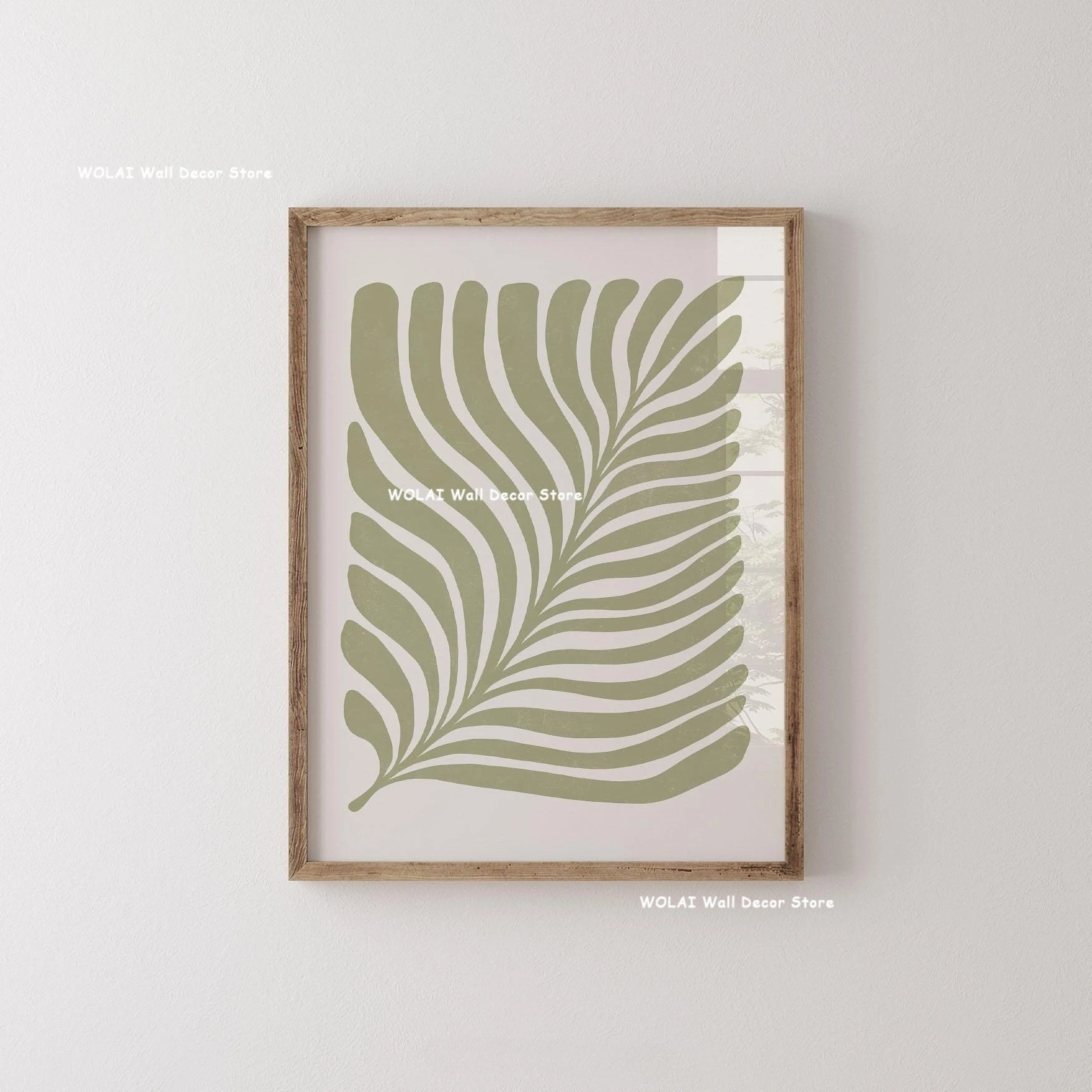 Abstract Moody Plant Art Canvas Print Mid-century Modern Beige Black Floral Line Wall Art Posters for Living Room Home Decor