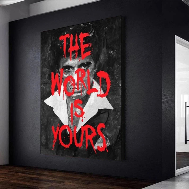 Movie Mafia Boss Legendary Figure Poster Canvas Print Art Mafia Portrait Canvas Painting Scarface Escobar Godfather Wall Decor
