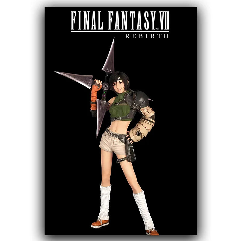 F-Final Fantasy Poster T-Tafa Cloud Sephiroth Game Anime Poster Canvas Wall Painting Home Living Room Game Room Garage Wall Art