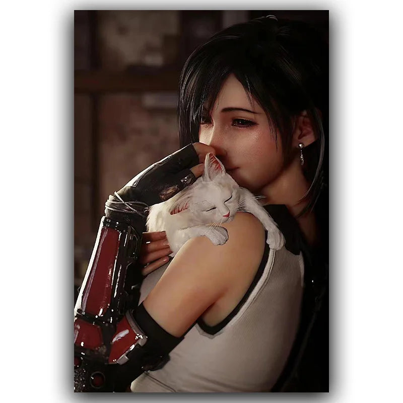 F-Final Fantasy Poster T-Tafa Cloud Sephiroth Game Anime Poster Canvas Wall Painting Home Living Room Game Room Garage Wall Art