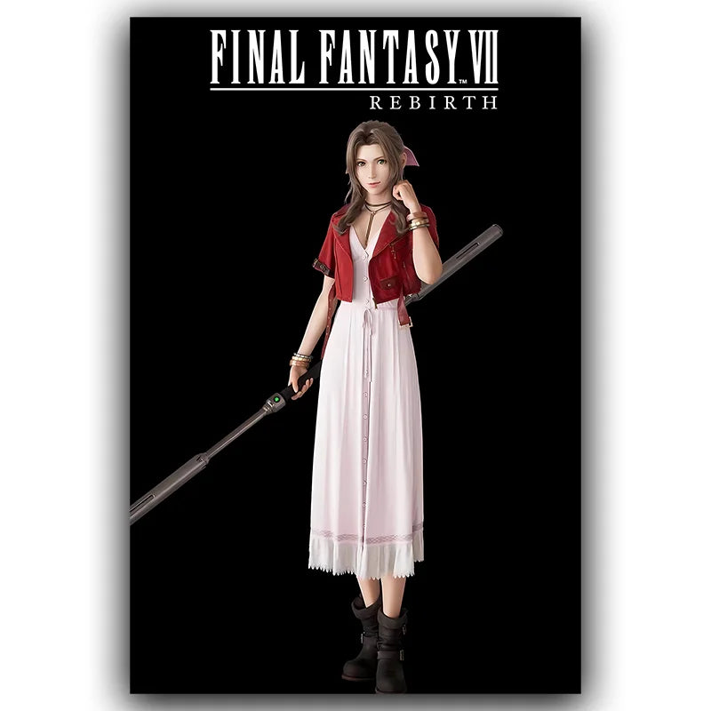 F-Final Fantasy Poster T-Tafa Cloud Sephiroth Game Anime Poster Canvas Wall Painting Home Living Room Game Room Garage Wall Art