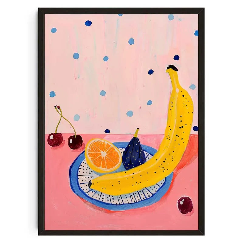 Vintage Dining Fruit Orange Avocado Tomato Coffee Posters and Prints Canvas Painting Wall Art Picture for Food Kitchen Decor