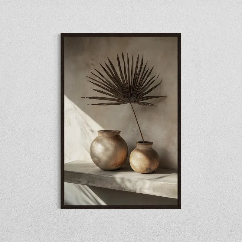 1pc Frameless Minimalist Natural Plant Olive Tree Pottery Poster Mediterranean Still Life Canvas Painting Country Room Decor