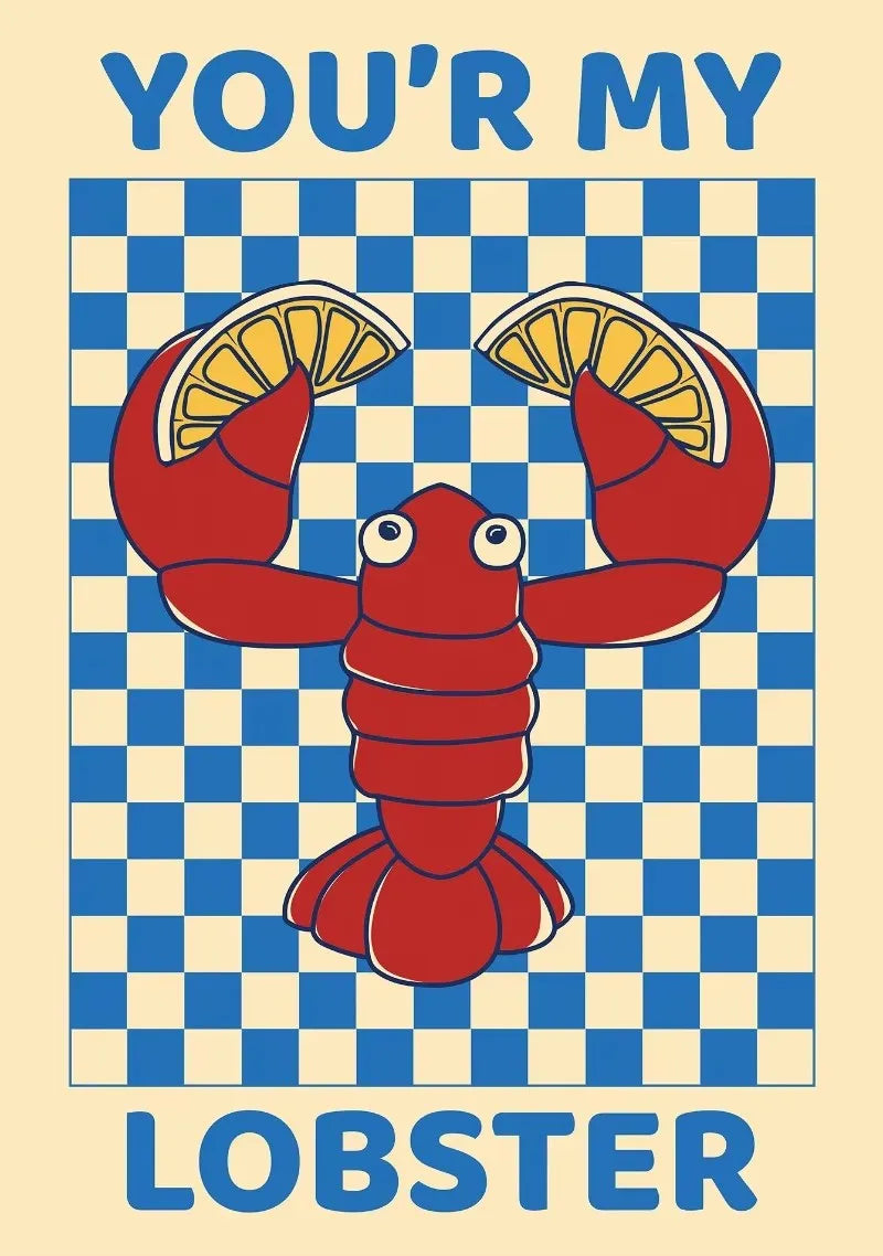 Colorful Sardine Lobster Crab Fish Ocean Animal Poster Canvas Painting Vintage Wall Art For Kitchen Living Room Home Decoration