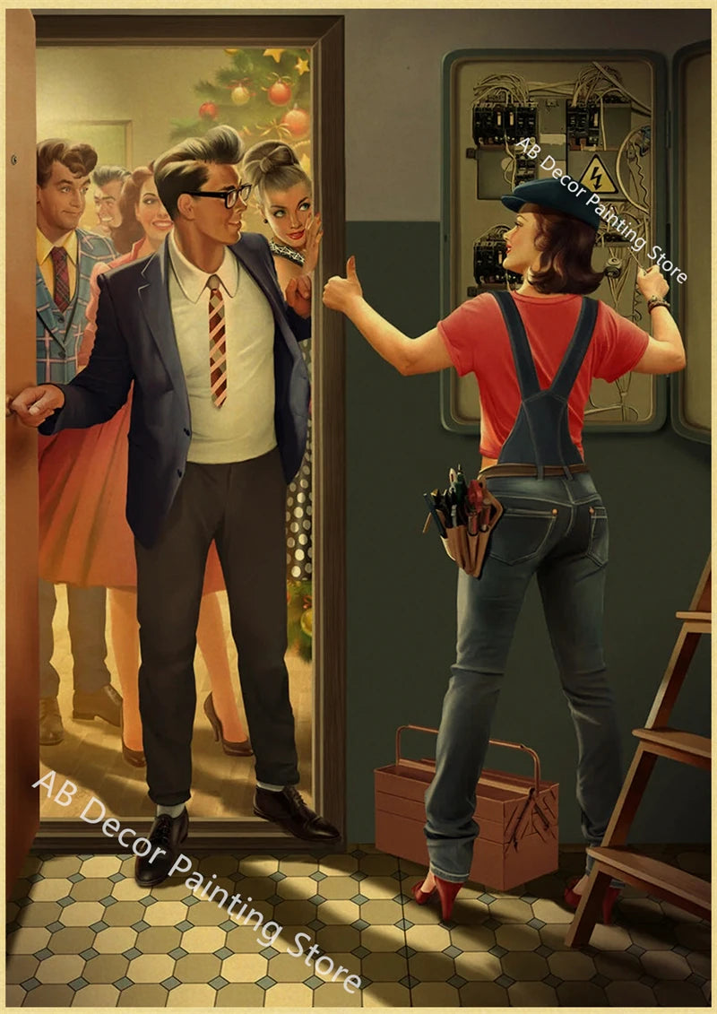 Vintage Stalin USSR CCCP Poster Poster Aesthetic Prints and Posters Wall Art Retro Painting Home Room Cafe Club Dorm Wall Decor