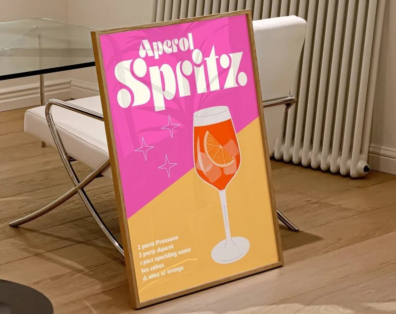 Sangria Drink Negroni Canvas Painting Club Bar Shop Home Decoration Cartoon Fruit Juice Mojito Aperol Spritz Posters and Prints
