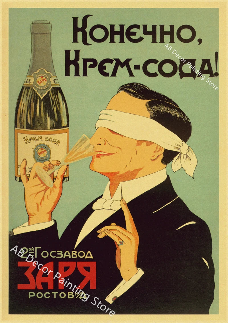 Vintage Stalin USSR CCCP Poster Poster Aesthetic Prints and Posters Wall Art Retro Painting Home Room Cafe Club Dorm Wall Decor