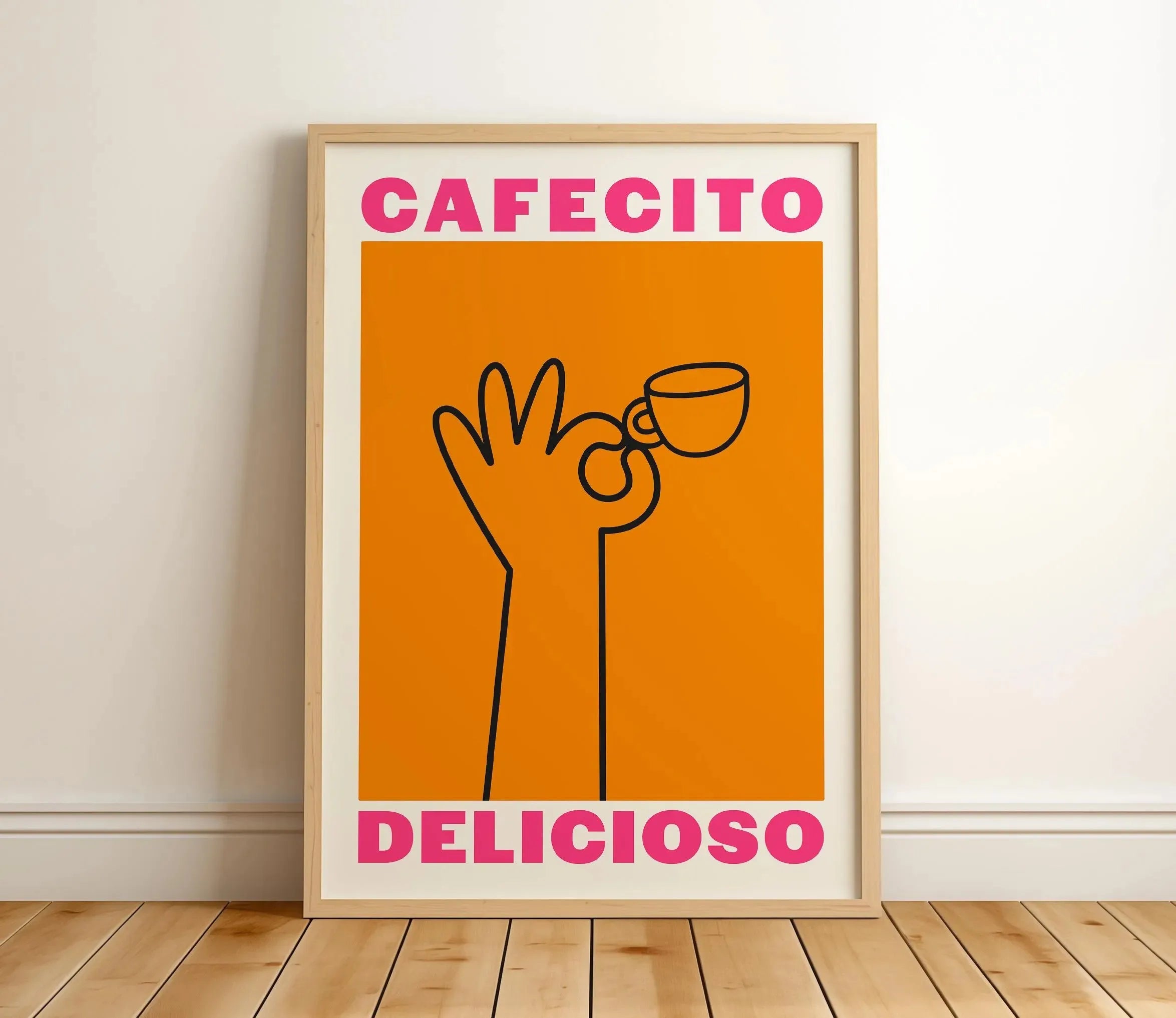 But First Cafecito Quotation Canvas Print Minimalist Matcha Club Spanish Wall Art Poster for Modern Living Room Cafe Home Decor