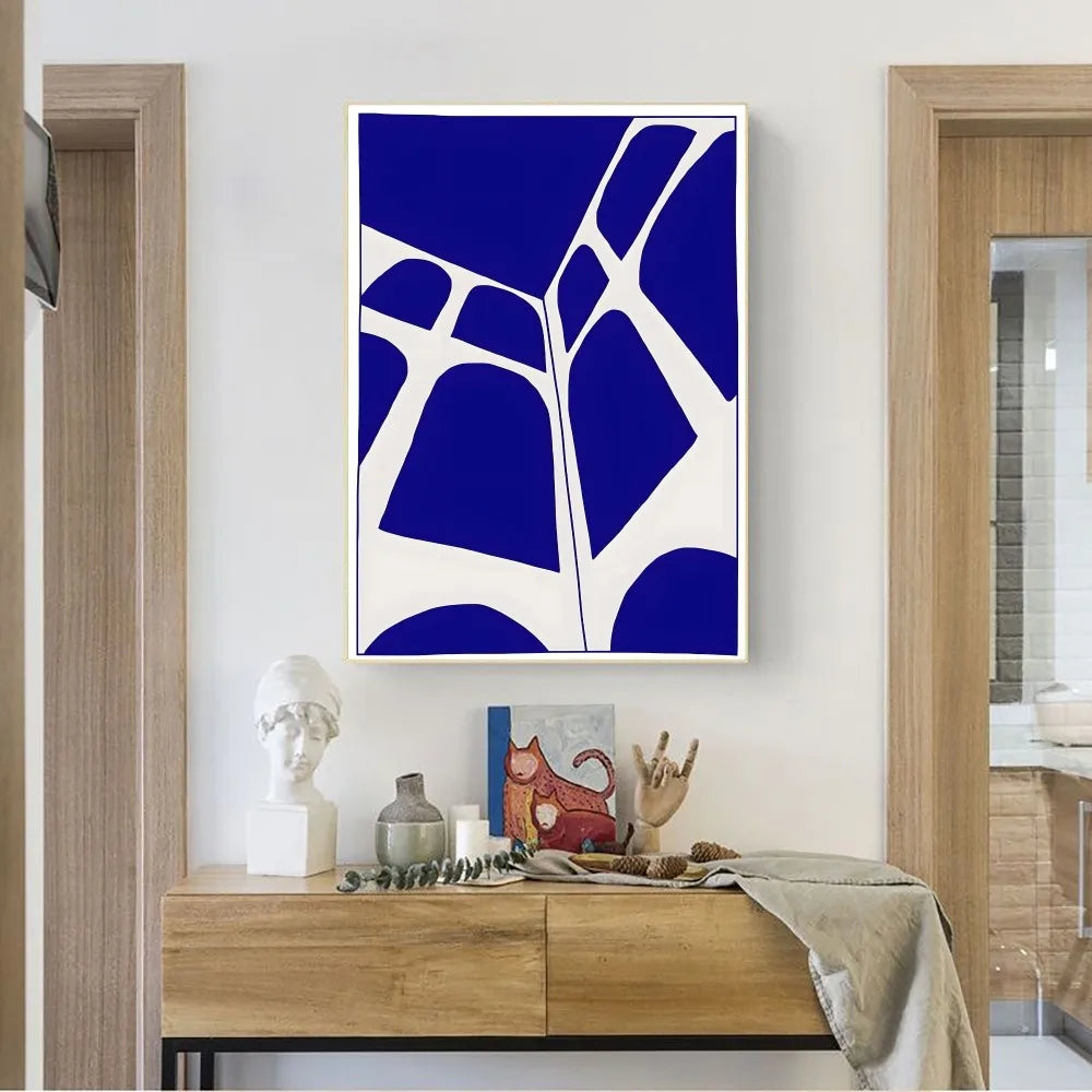 Abstract Klein Blue Simple Poster Wall Art Posters Vintage Canvas Prints Poster for Home Decoration Living Room Bedroom Decor