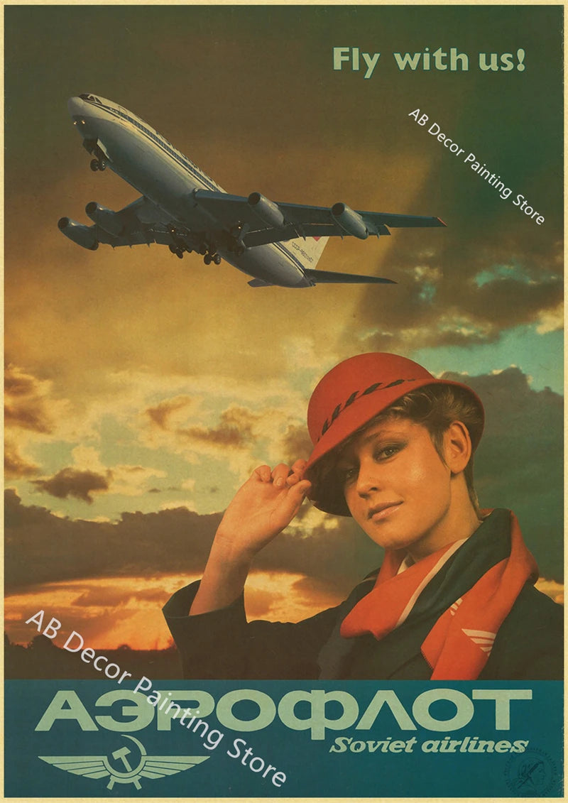 Vintage Stalin USSR CCCP Poster Poster Aesthetic Prints and Posters Wall Art Retro Painting Home Room Cafe Club Dorm Wall Decor