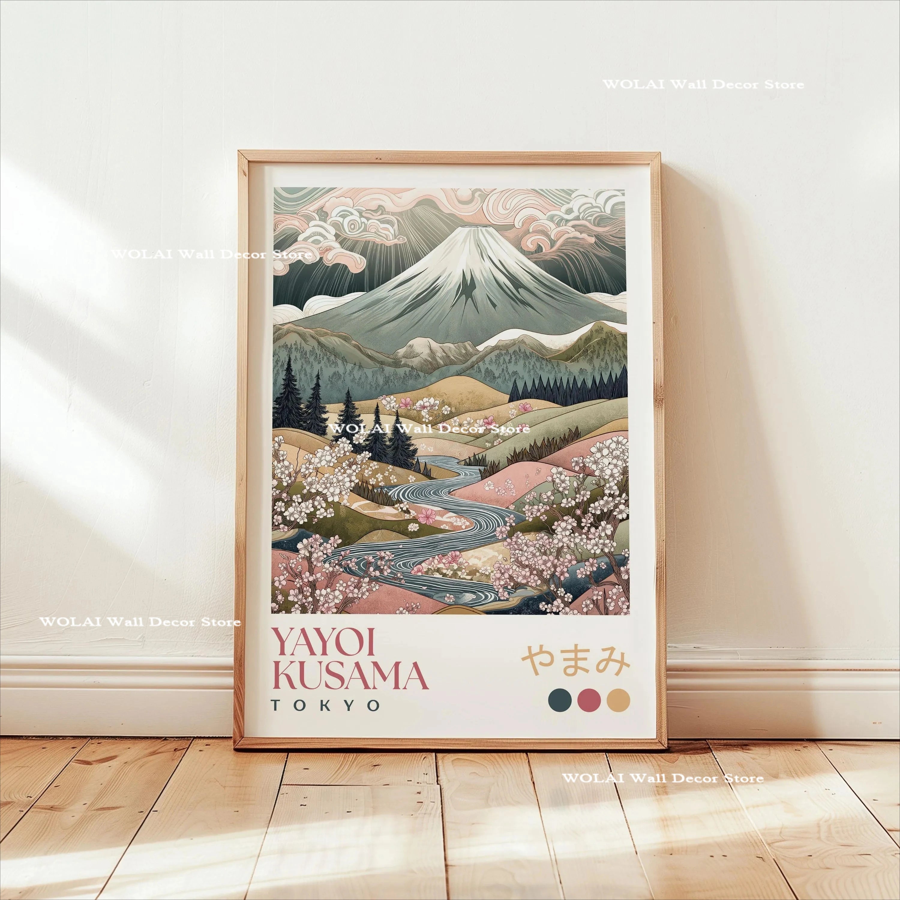 Yayoi Kusama Koi Fish Jellyfish Animal Canvas Prints Japanese Hokusai Giant Wave Wall Art Posters for Living Room Home Decor