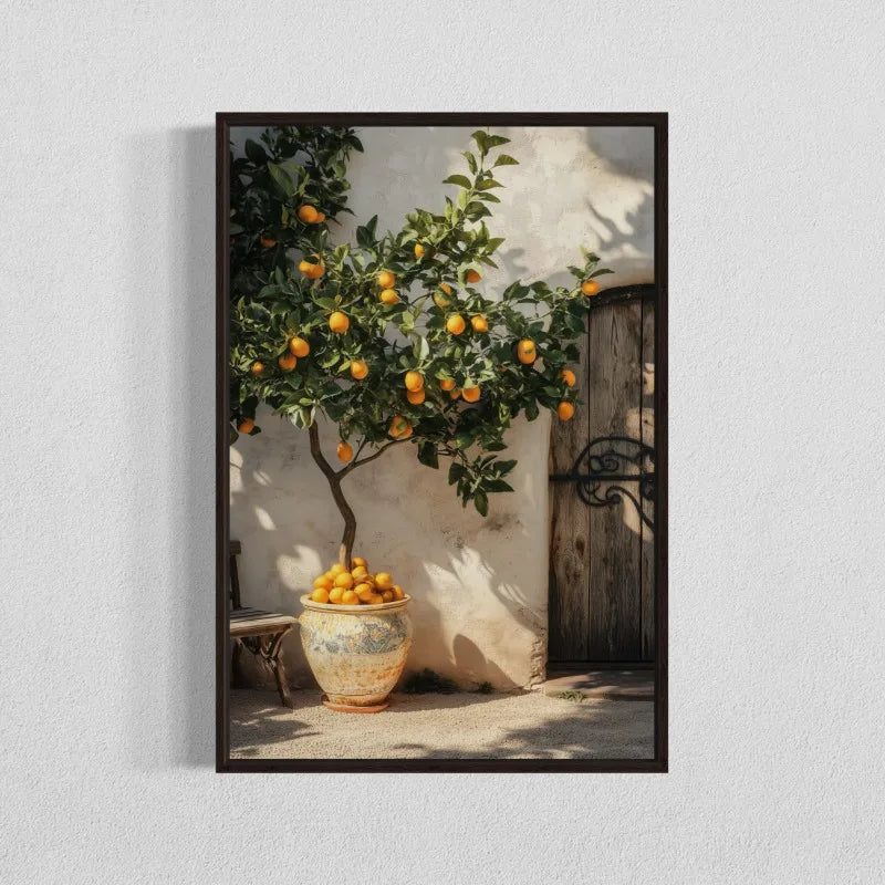 1pc Frameless Minimalist Natural Plant Olive Tree Pottery Poster Mediterranean Still Life Canvas Painting Country Room Decor