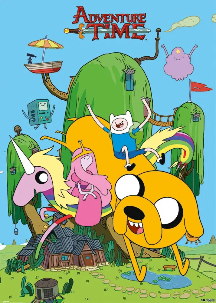 Cartoon Adventure Time Classic Movie Posters Print Canvas Painting Fancy Wall Art Picture for Living Room Bar Home Decor Mural