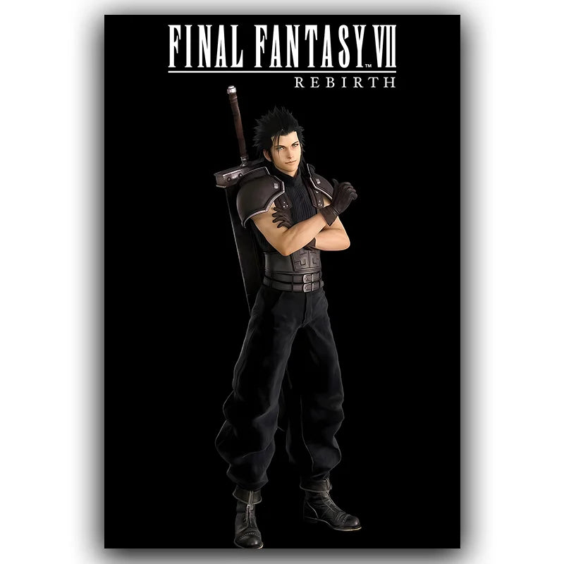 F-Final Fantasy Poster T-Tafa Cloud Sephiroth Game Anime Poster Canvas Wall Painting Home Living Room Game Room Garage Wall Art