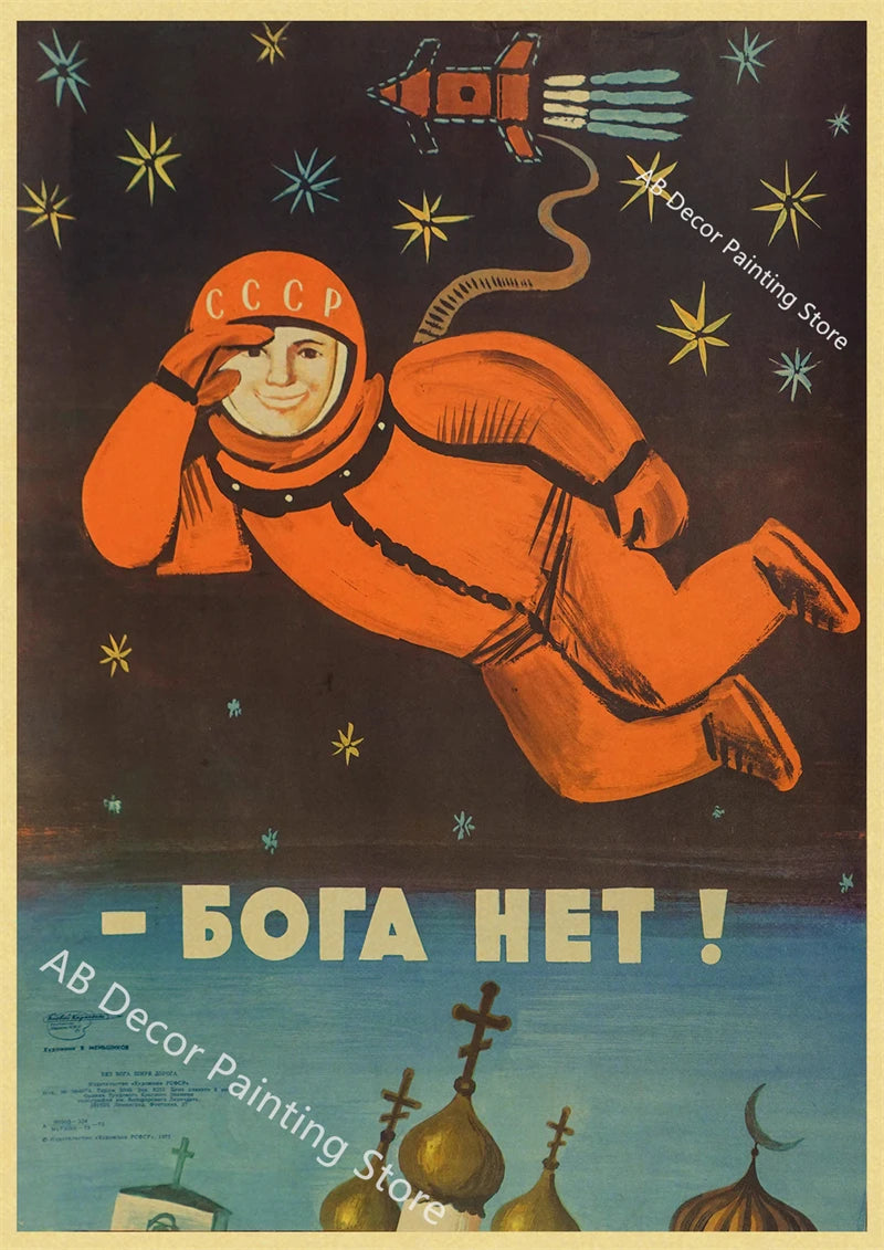 Vintage Stalin USSR CCCP Poster Poster Aesthetic Prints and Posters Wall Art Retro Painting Home Room Cafe Club Dorm Wall Decor