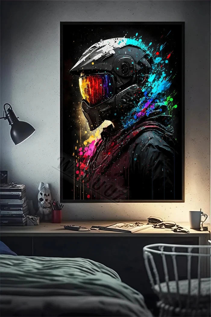 80s Retro Funny Monkey Player Gamepad Picture For Gaming Room Living Canvas Painting Print Wall Art Home Decor Aesthetics Poster