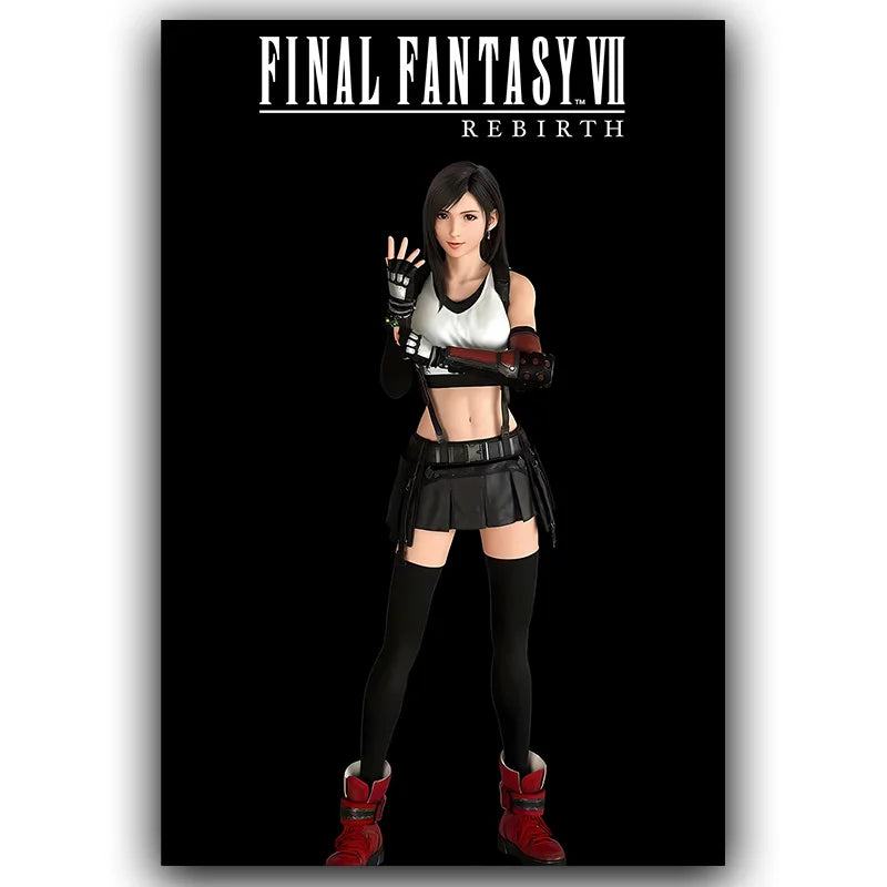 F-Final Fantasy Poster T-Tafa Cloud Sephiroth Game Anime Poster Canvas Wall Painting Home Living Room Game Room Garage Wall Art