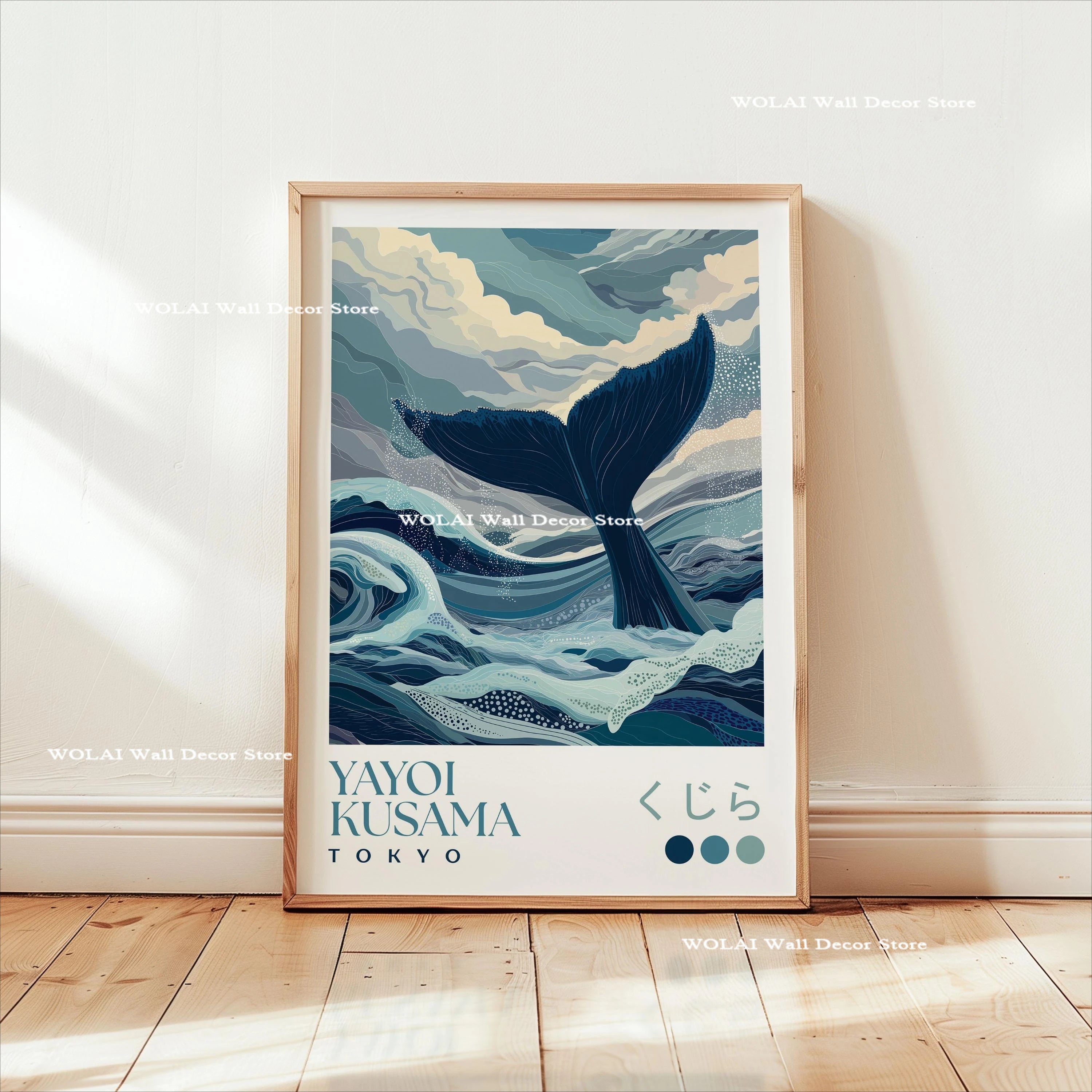 Yayoi Kusama Koi Fish Jellyfish Animal Canvas Prints Japanese Hokusai Giant Wave Wall Art Posters for Living Room Home Decor