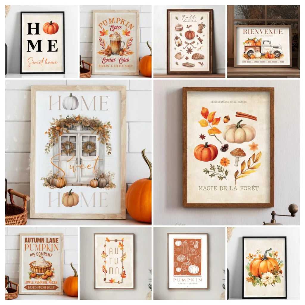 1pc Pumpkin Spice poster, Autumn poster, autumn decoration, Pumpkin, Autumn, Farm Fresh Pumpkins, autumn decoration poster,