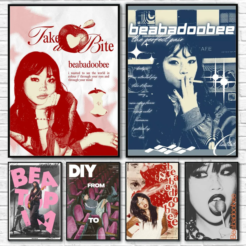 Rock Singer pretty B-Beabadoobee Poster Home living room Wall Art Garage Room Decor