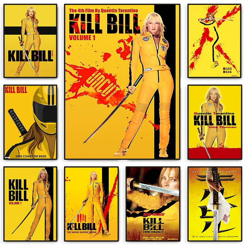 Classic Hot Movie Kill Bill Poster Film Canvas Painting Modern Wall Art Prints Bedroom Study Studio Living Room Home Decoration