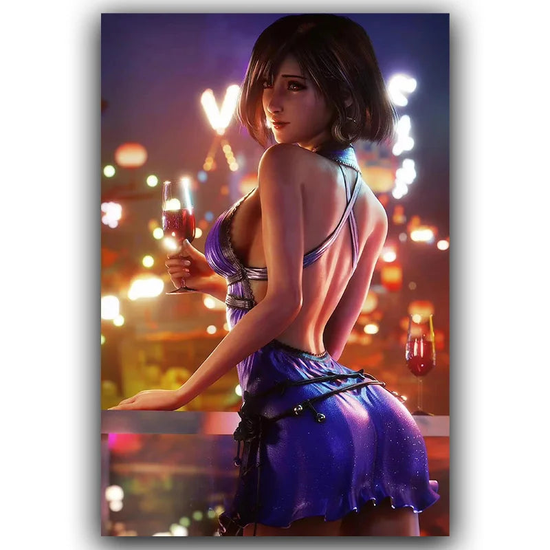 F-Final Fantasy Poster T-Tafa Cloud Sephiroth Game Anime Poster Canvas Wall Painting Home Living Room Game Room Garage Wall Art