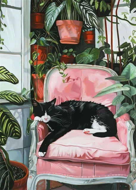 Funny Cat on Toilet Wall Art Cat Reading Newspaper Canvas Posters Print Picture for Home Bathroom Living Room Decor No Frame